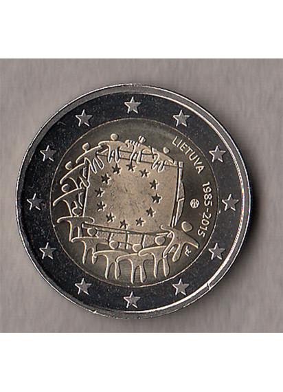 2015 - 2 Euro LETTONIA  30º Anniversario della Bandiera Europea Fdc